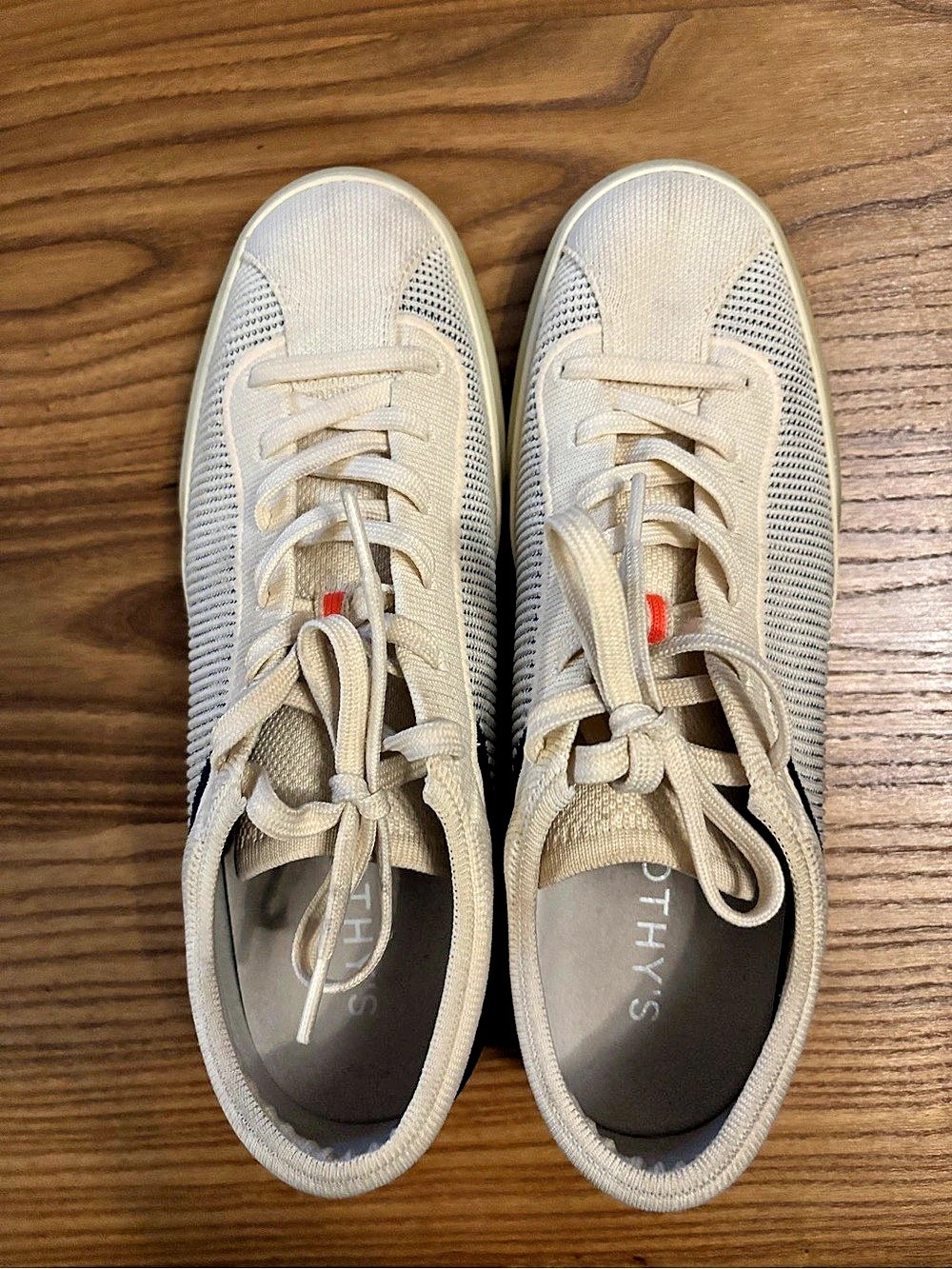 Rothy's The RS01 Sneaker Color Block Sneakers in Cream & Blue